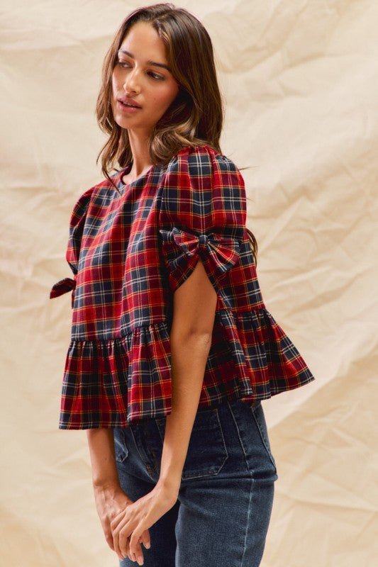 Poppied Bow Blouse