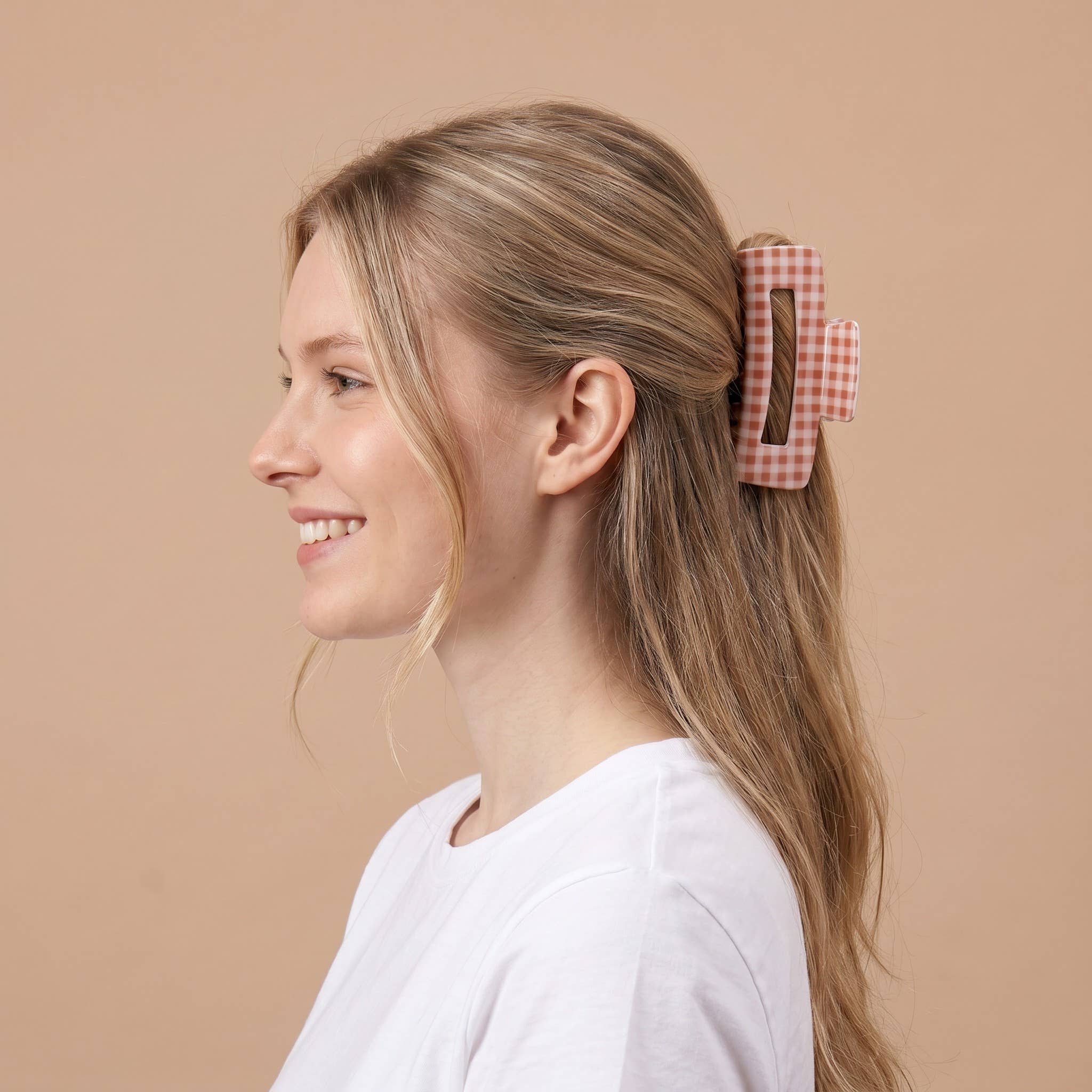 Claw Clip Maple Gingham