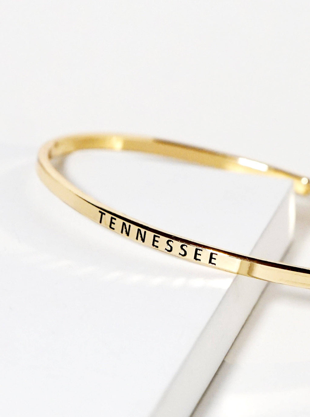 Tennessee Engraved Bangle Bracelet (Gold)