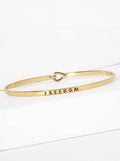Freedom Engraved Inspirational Bangle Bracelet
