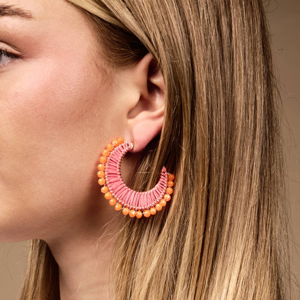 Orange and Pink Earrings