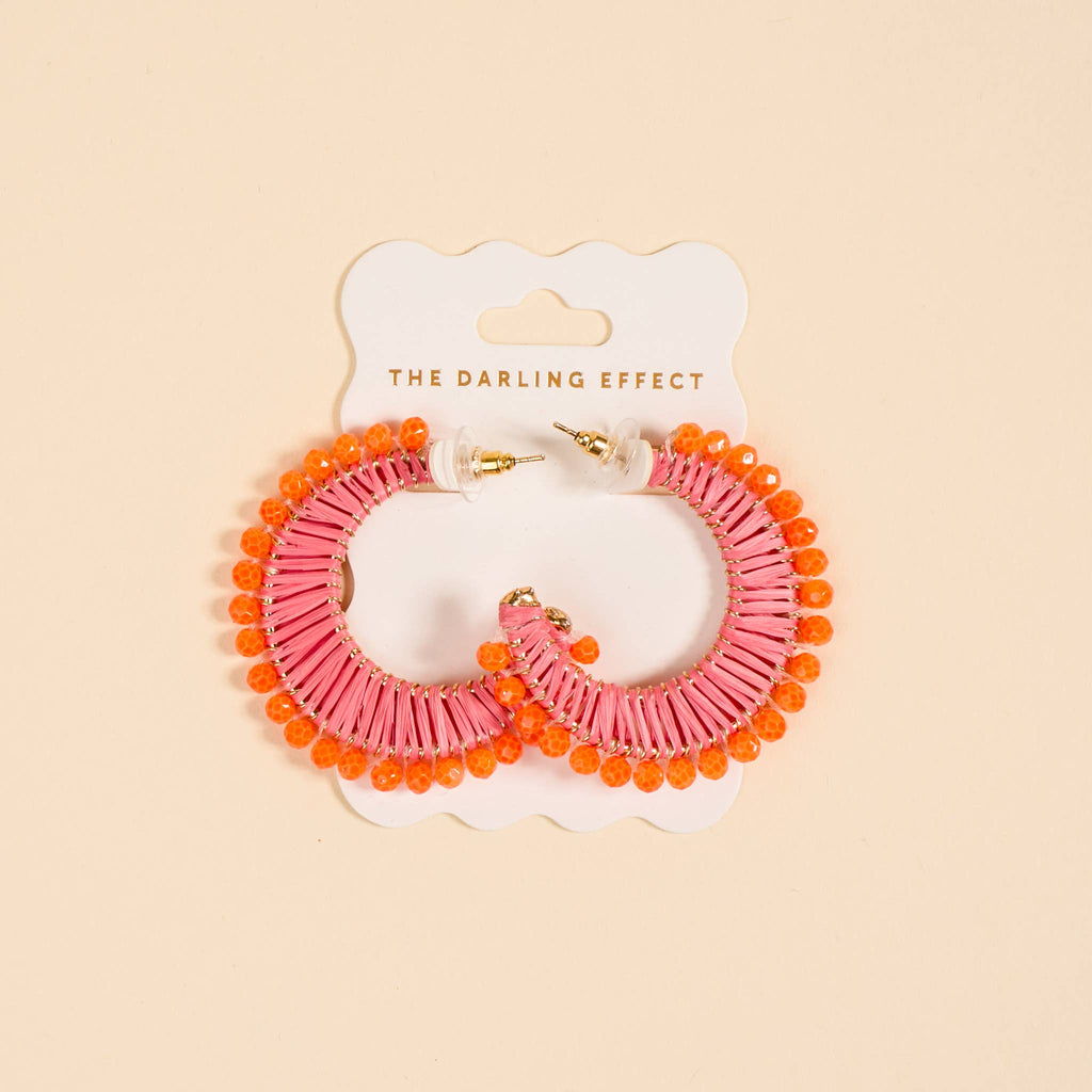 Orange and Pink Earrings