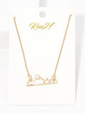 Mountain Inspired Pendant 16 Inch Necklace