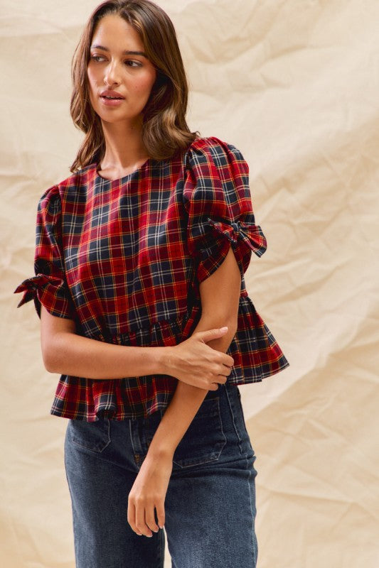 Poppied Bow Blouse
