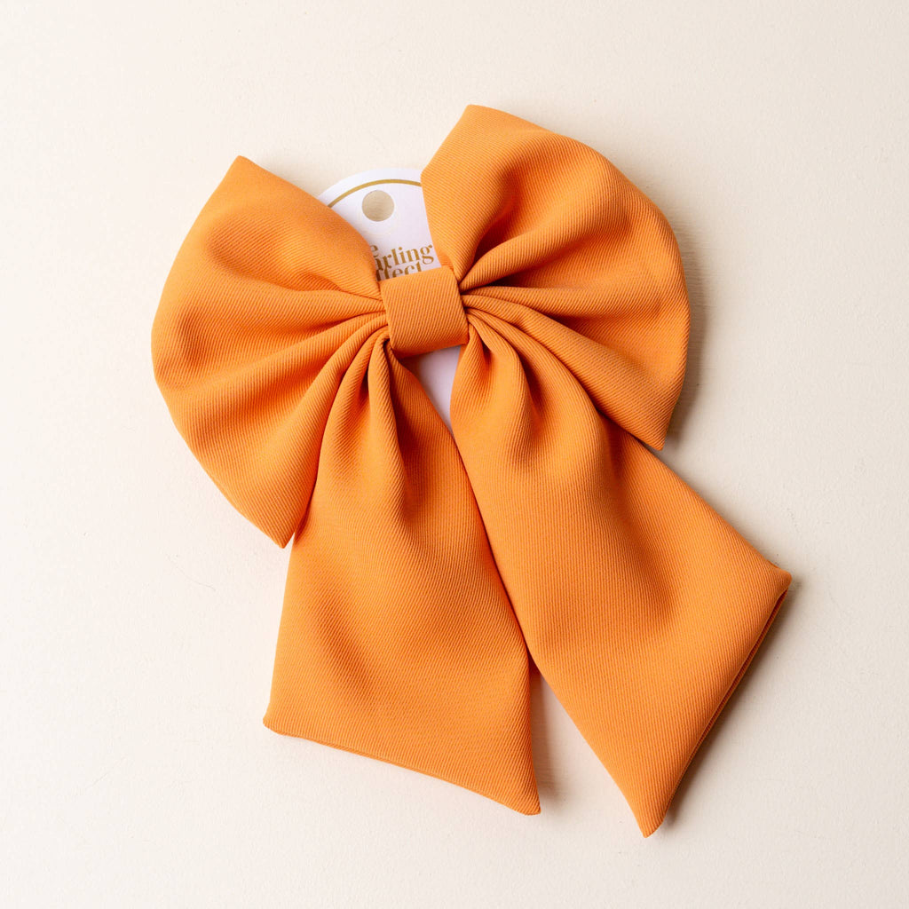 Big Orange Hair Bow