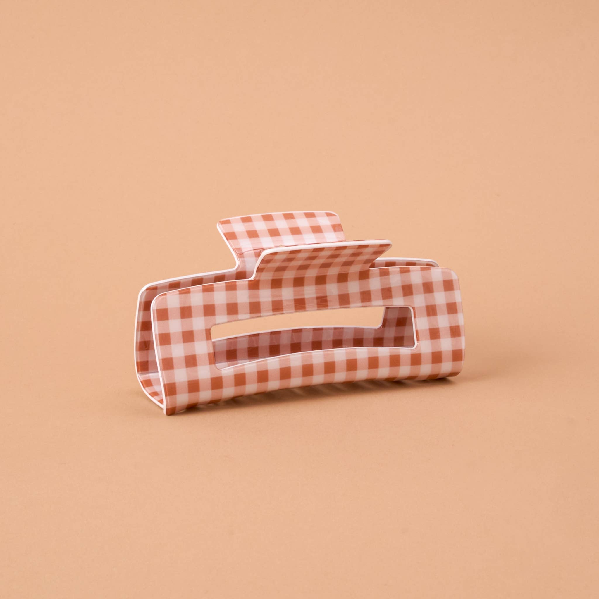 Claw Clip Maple Gingham