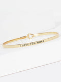 I Love You More Engrave Bangle Bracelet