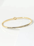 “She is Clothed” Bangle Bracelet (Gold)