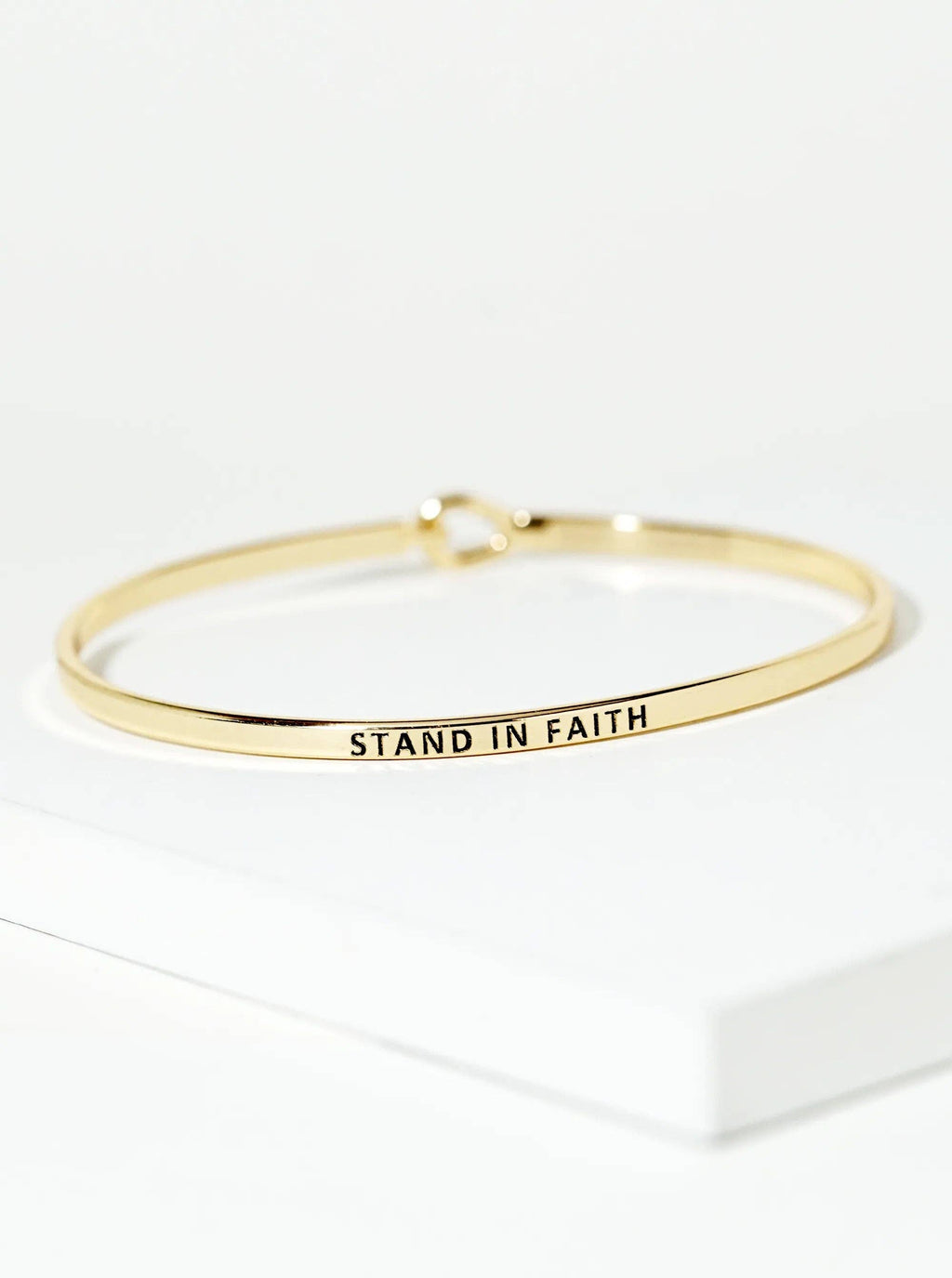 “Stand In Faith” Bangle Bracelet (Gold)