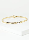 “Stand In Faith” Bangle Bracelet (Gold)