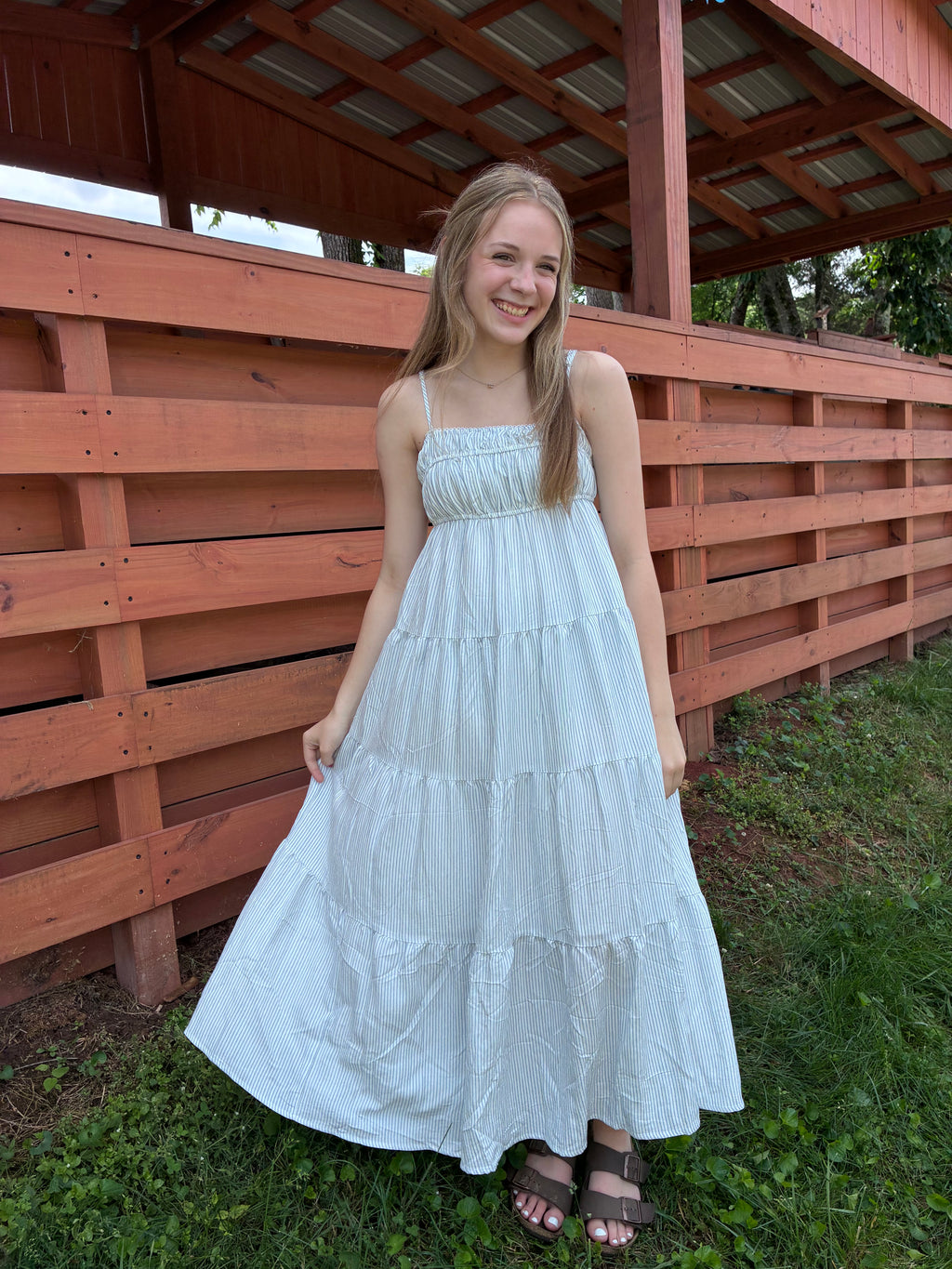 Cornflower Striped Maxi