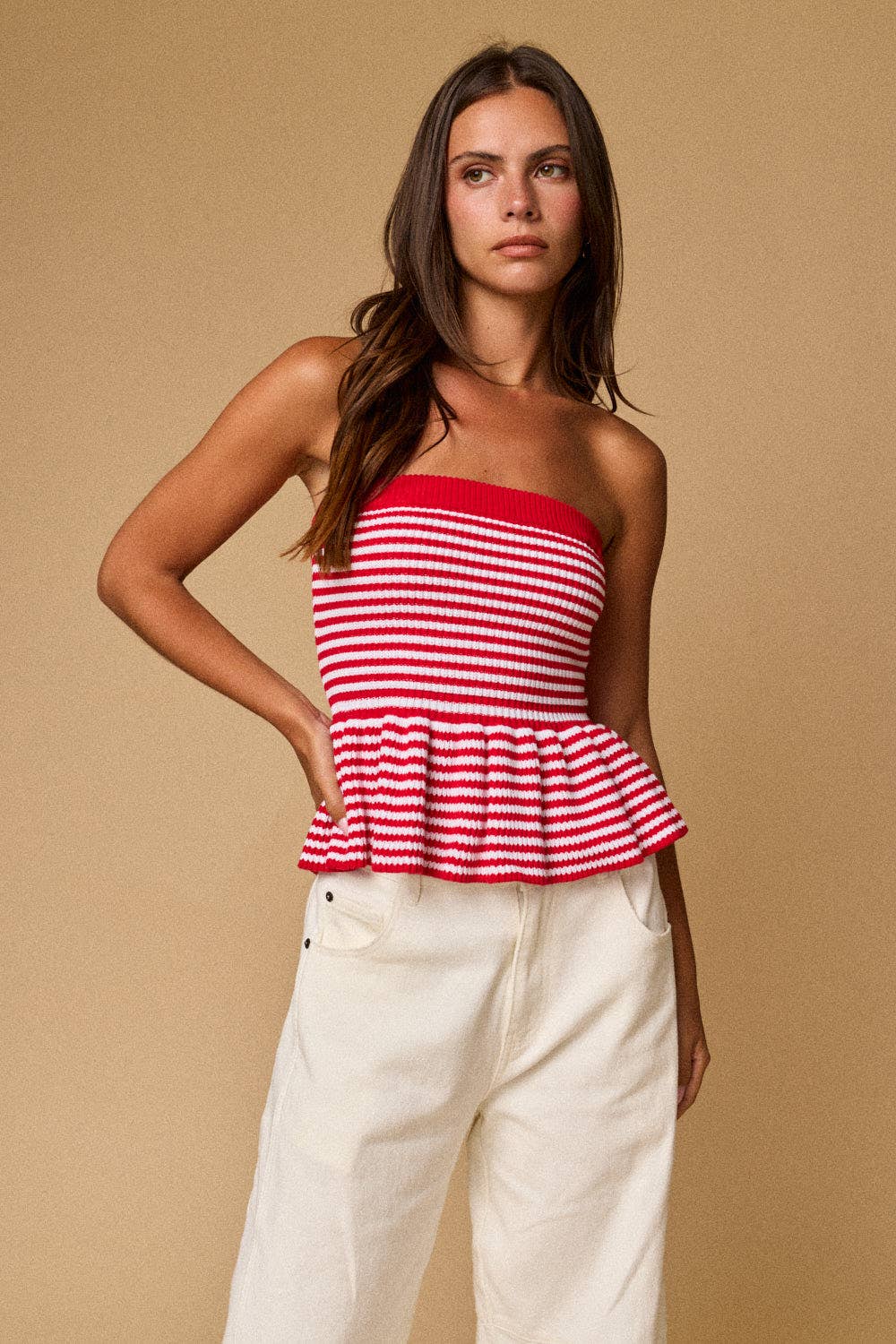 Rocky Ruffle Tube Top