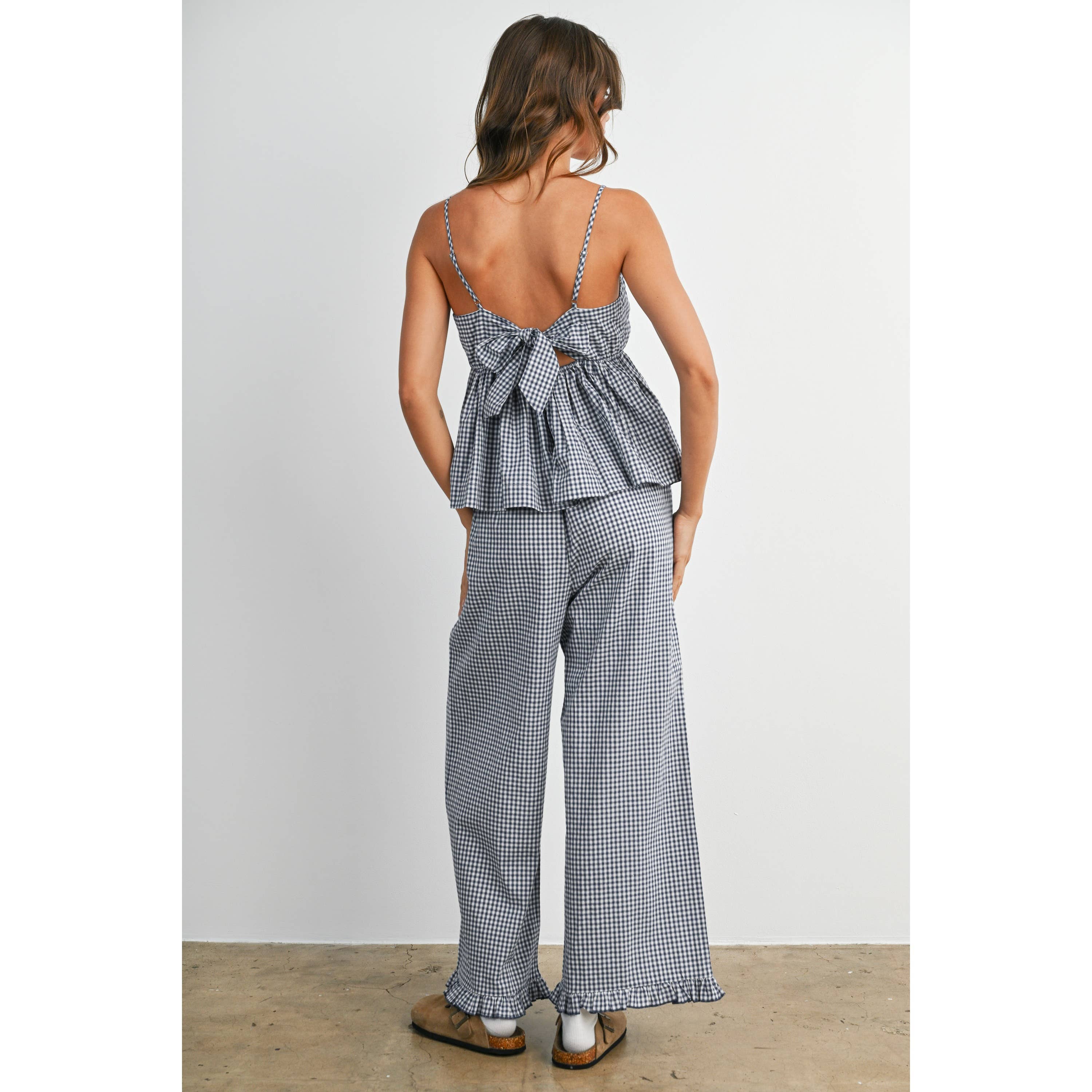 Blackberry Ruffle Hem Pants