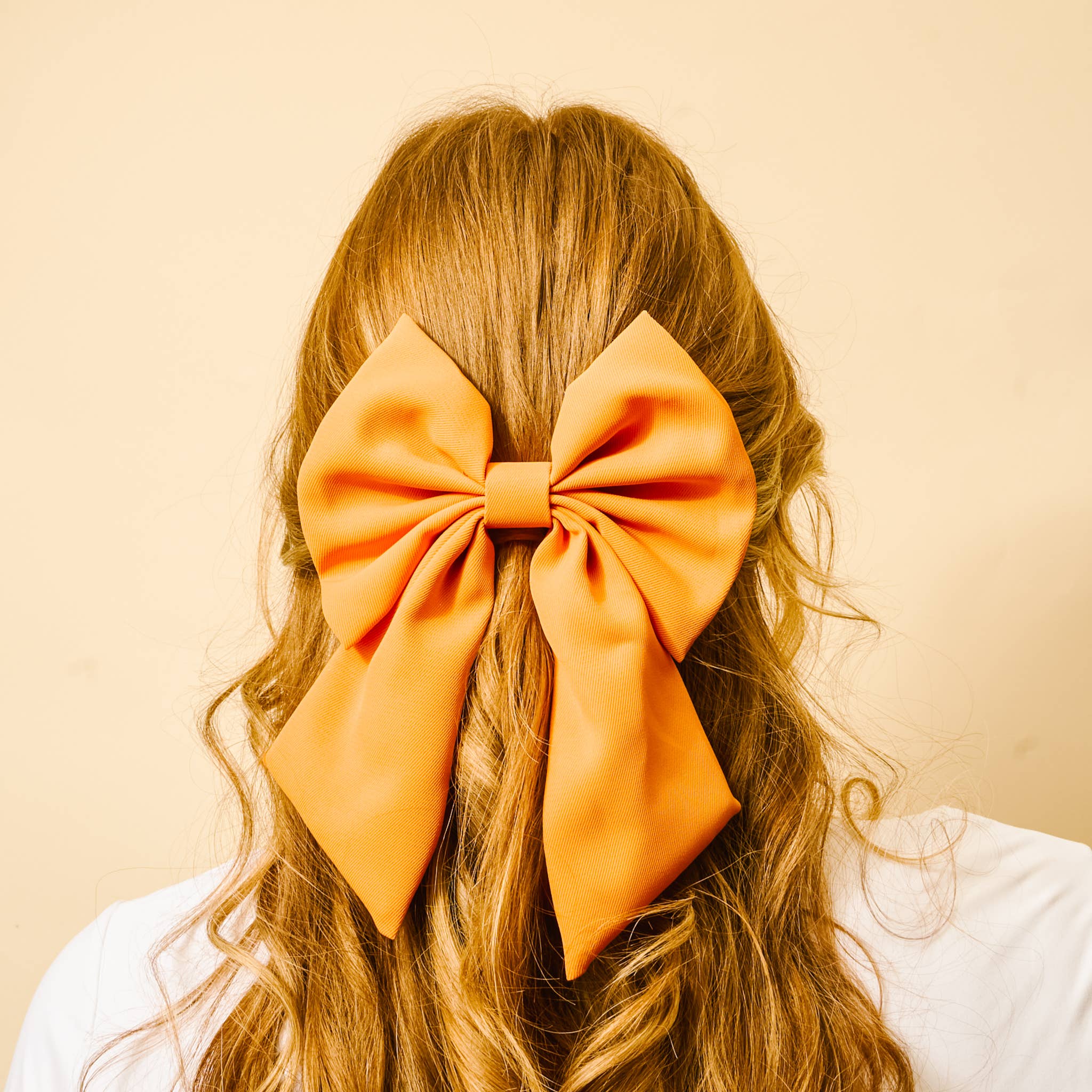 Big Orange Hair Bow