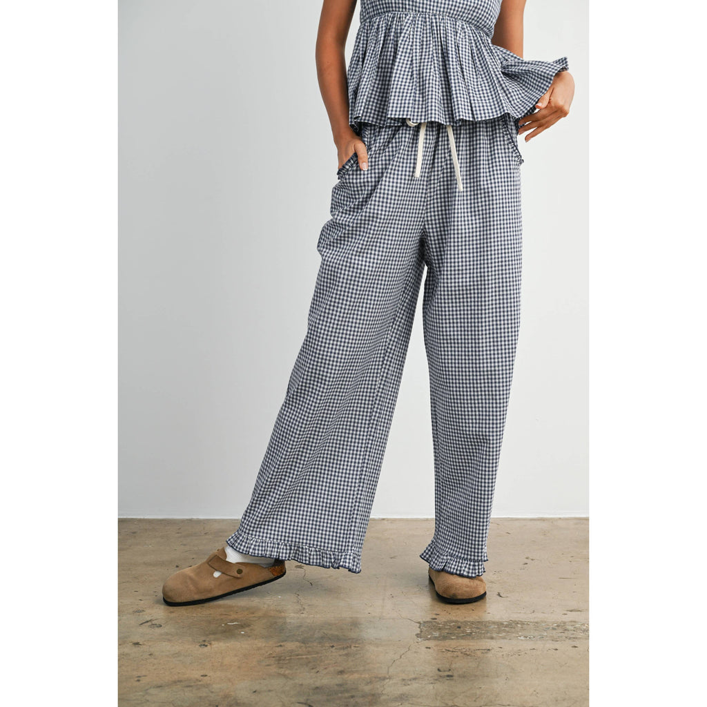 Blackberry Ruffle Hem Pants