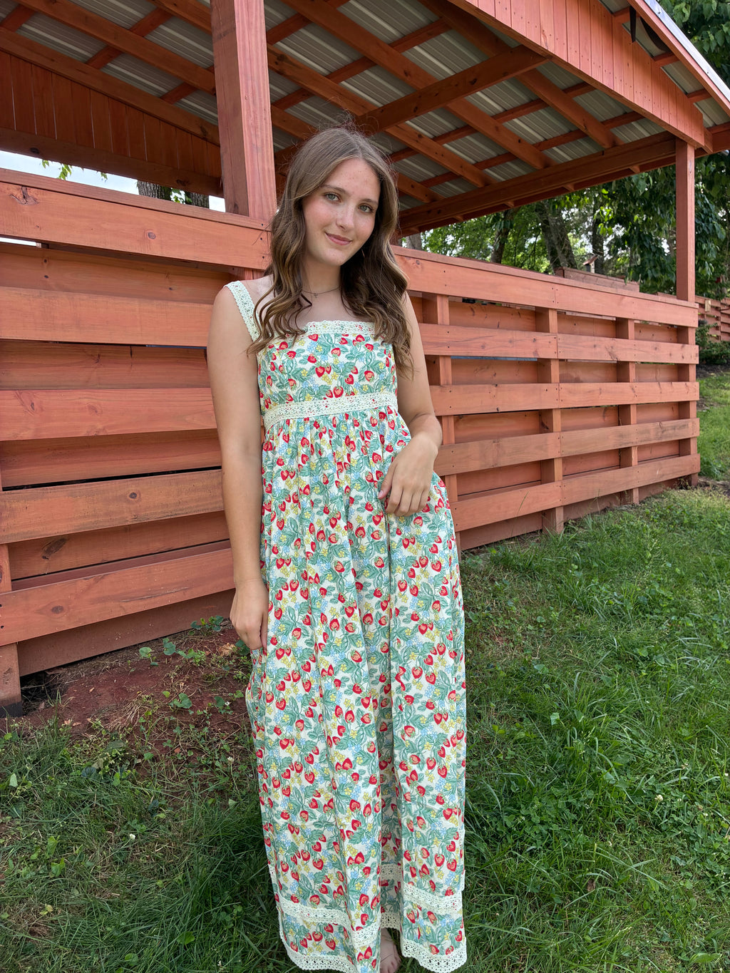 Strawberry Fields Midi Dress
