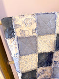 Chicken, Floral, & Blues Rag Quilt