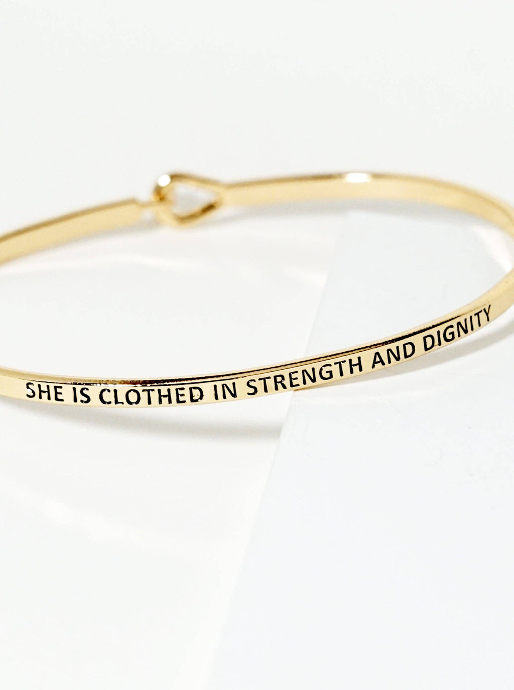 “She is Clothed” Bangle Bracelet (Gold)
