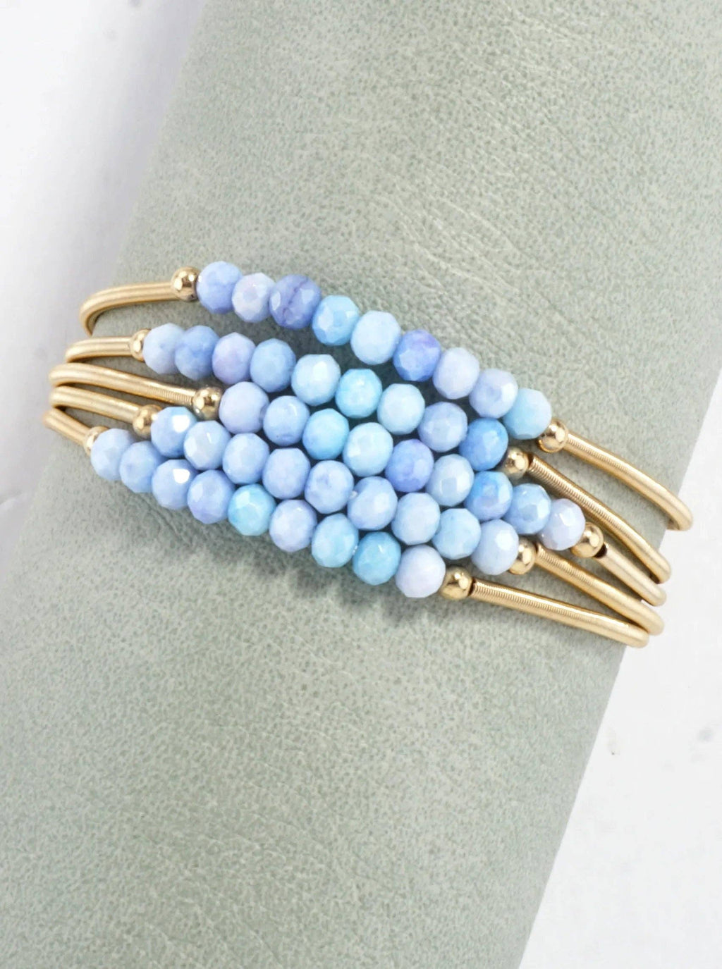 5 Piece Spring Glass Spring Wire Bracelets