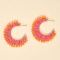 Orange and Pink Earrings