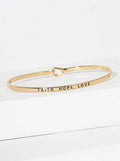 Faith Hope Love Engraved Bangle Bracelet