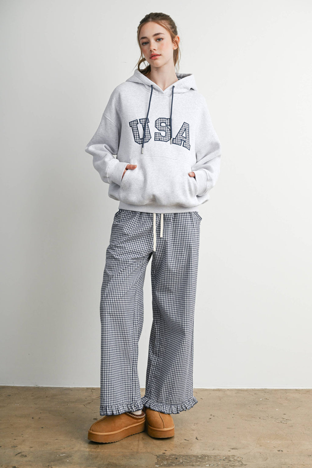 Blackberry Ruffle Hem Pants