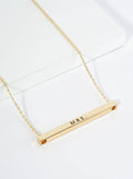 Mrs Engraved 18K Gold Dipped Brass Inspirational Necklace