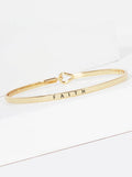 Faith Engraved Inspirational Bangle Bracelet