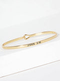 John 3:16 Engraved Bangle Bracelet