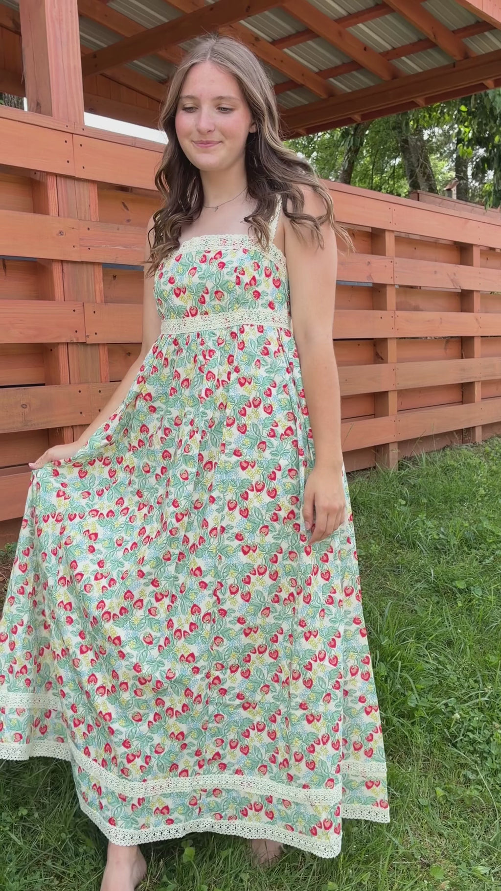 Strawberry Fields Midi Dress